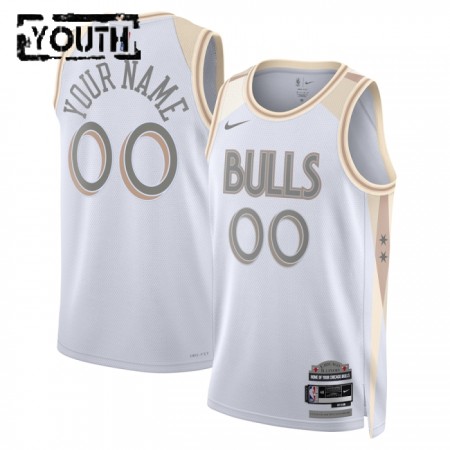 Maillot Basket Enfant Chicago Bulls Personnalisé 2024-25 Nike City Edition Blanc Swingman Maillot Basket Enfant Chicago Bulls Personnalisé 2024-25 Nike City Edition Blanc Swingman